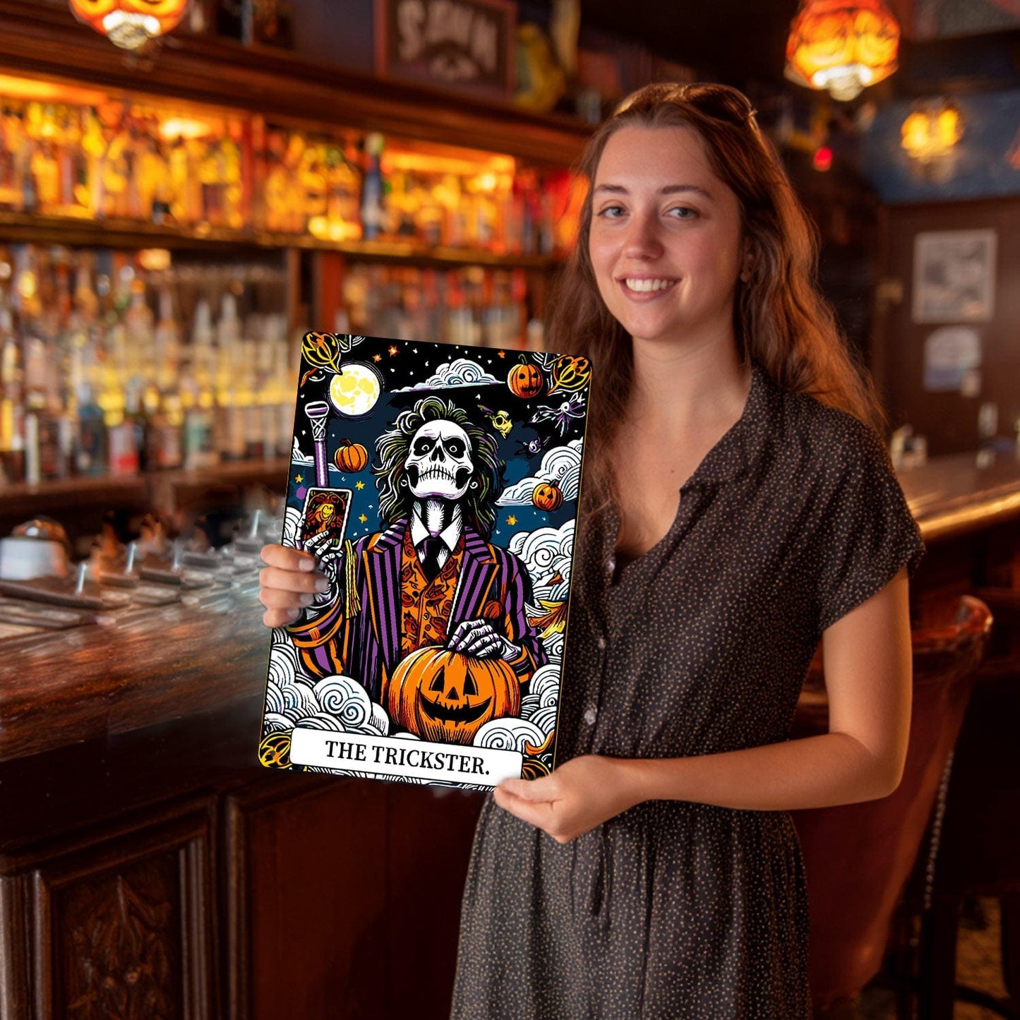 ColourMost™ Metal Bar/Posters Art Paint By Numbers- Haunted Selfie #30 (20x30cm /7.8"x11.8"）