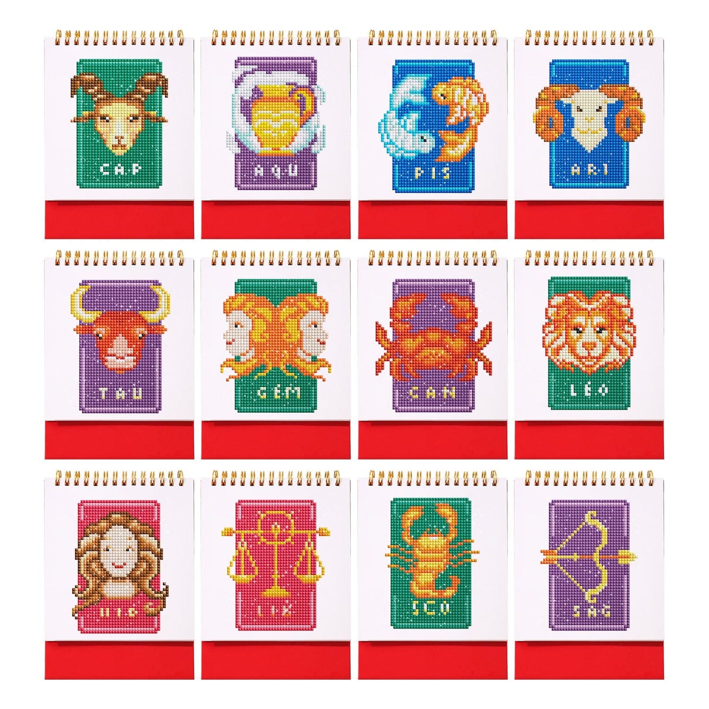 ColourMost™ 2026 Desk Calendar Series – Zodiac Spark /Diamond Painting(19cm x 13.2cm)