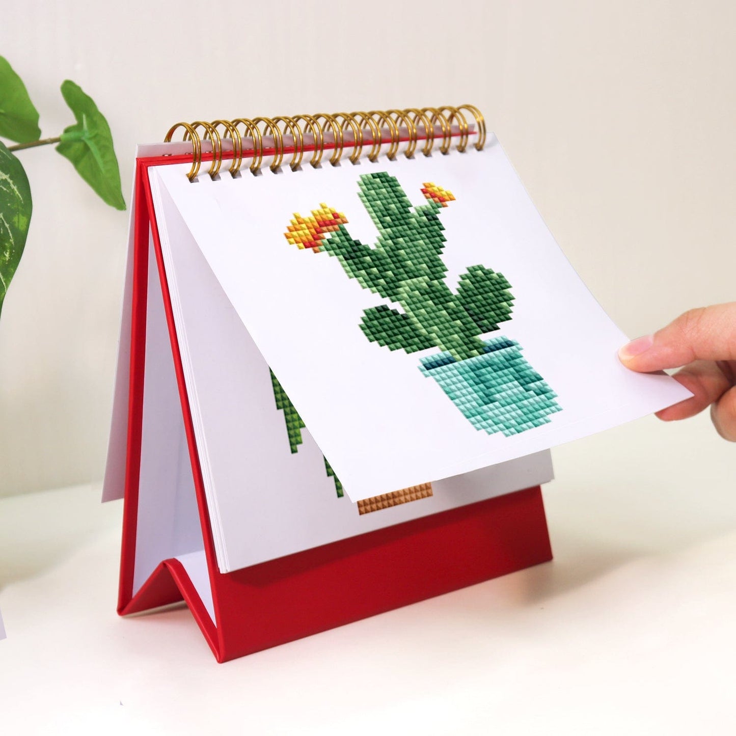 ColourMost™ 2026 Desk Calendar Series – Plants /Diamond Painting(17cm x 15cm)