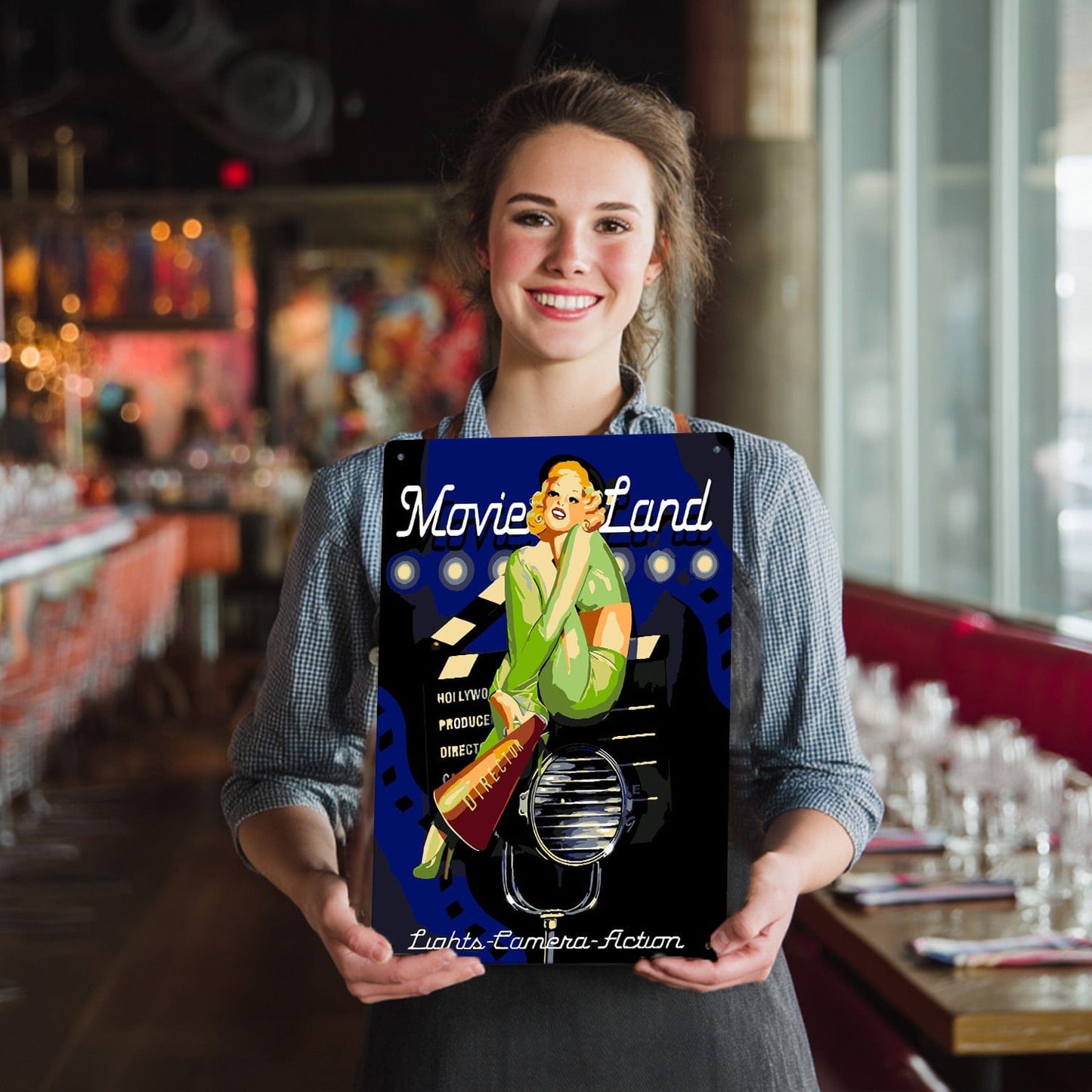 ColourMost™ Metal Bar/Posters Art Paint By Numbers- Movie Star #25 (20x30cm /7.8"x11.8"）