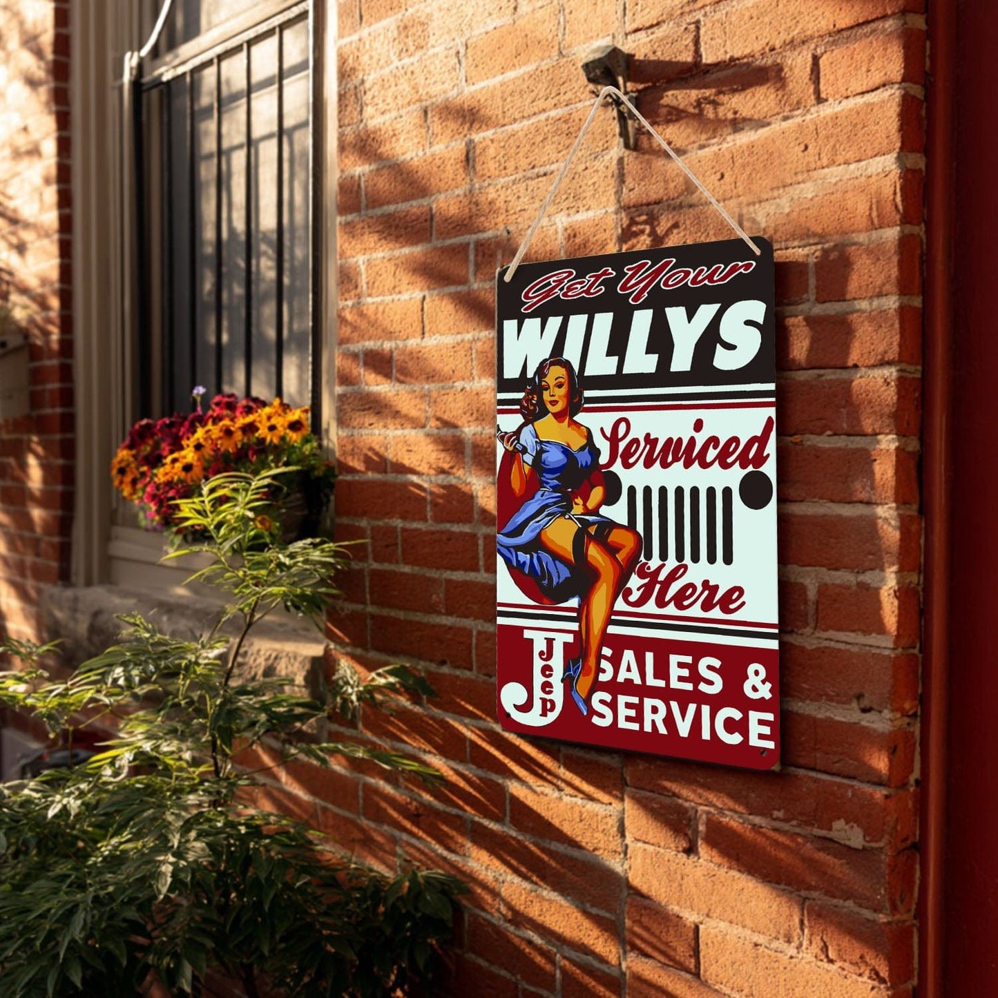 ColourMost™ Metal Bar/Posters Art Paint By Numbers- Get Your Willys Serviced #21 (20x30cm /7.8"x11.8"）