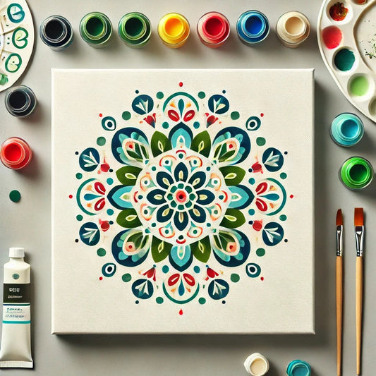 "Serenity Mandalas" Series by ColourMost™ #08 | Original Paint by Numbers (16"x16" / 40x40cm)