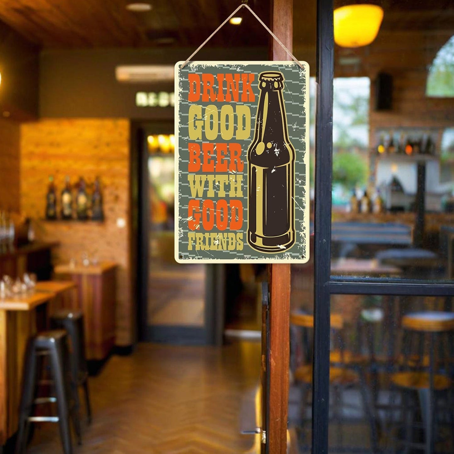 ColourMost™ Metal Bar/Posters Art Paint By Numbers- Good Beer & Great Company #11 (20x30cm /7.8"x11.8"）
