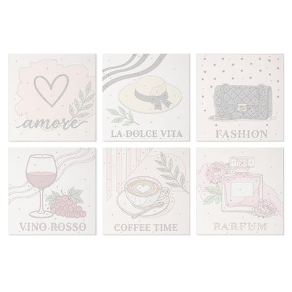 Mini Paint by Numbers Kit - Chic Moments ｜6 Canvas Panels