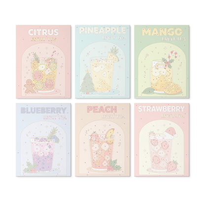 Mini Paint by Numbers Kit - Fruity Sips ｜6 Canvas Panels