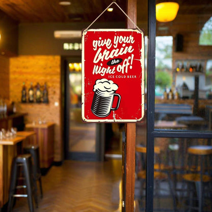 ColourMost™ Metal Bar/Posters Art Paint By Numbers- Brain Break Brew #12 (20x30cm /7.8"x11.8"）