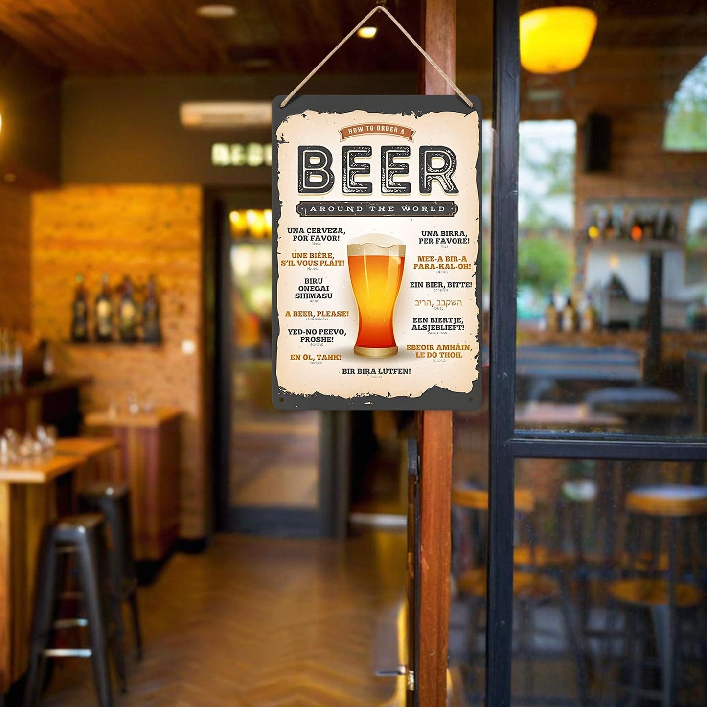 ColourMost™ Metal Bar/Posters Art Paint By Numbers- Beer Please! #01（20x30cm /7.8"x11.8"）