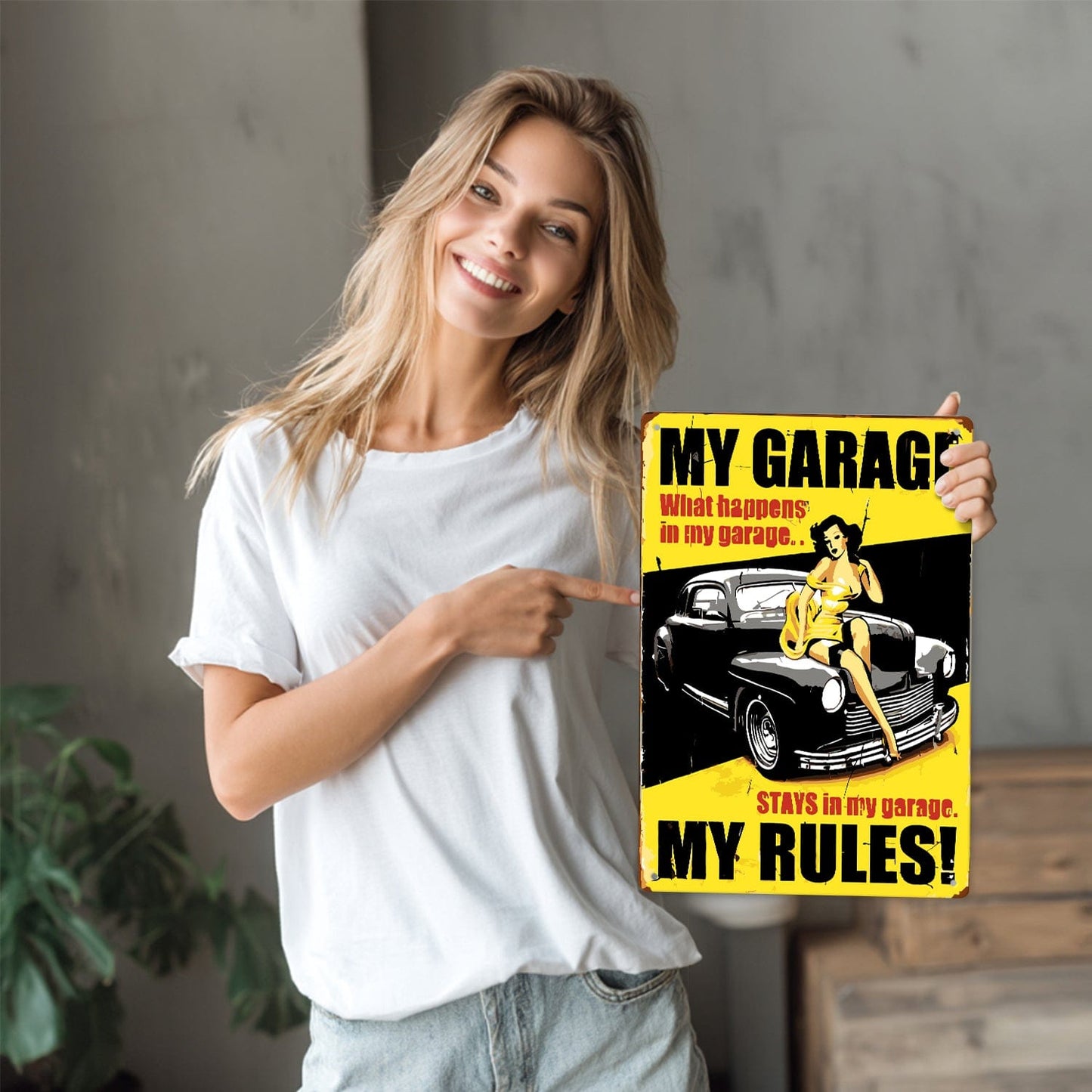 ColourMost™ Metal Bar/Posters Art Paint By Numbers- My Garage, My Rules #16 (20x30cm /7.8"x11.8"）
