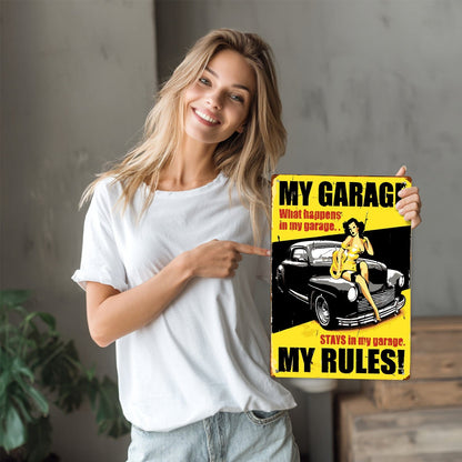 ColourMost™ Metal Bar/Posters Art Paint By Numbers- My Garage, My Rules #16 (20x30cm /7.8"x11.8"）