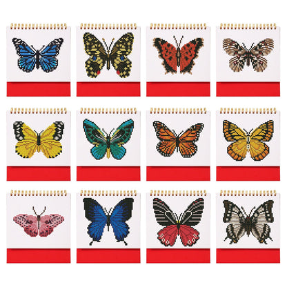 ColourMost™ 2026 Desk Calendar Series – Butterflies /Diamond Painting(17cm x 15cm)
