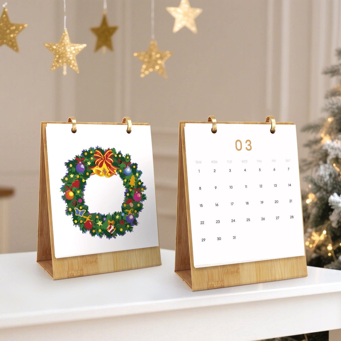 ColourMost™ 2026 Desk Calendar Series –  Christmas Carnival /Paint by Numbers(18.2cm x 22.5cm)
