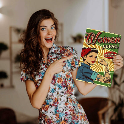 ColourMost™ Metal Bar/Posters Art Paint By Numbers- Women Power #20 (20x30cm /7.8"x11.8"）
