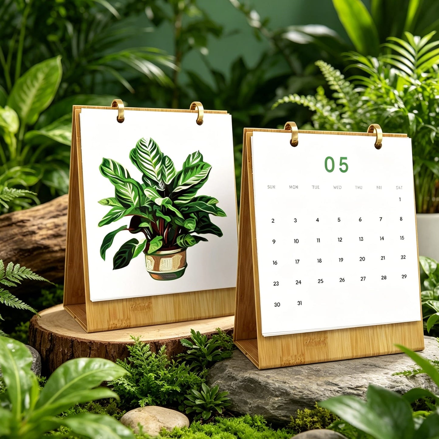 ColourMost™ 2027 Desk Calendar Series –  Plants /Paint by Numbers(18.2cm x 22.5cm)