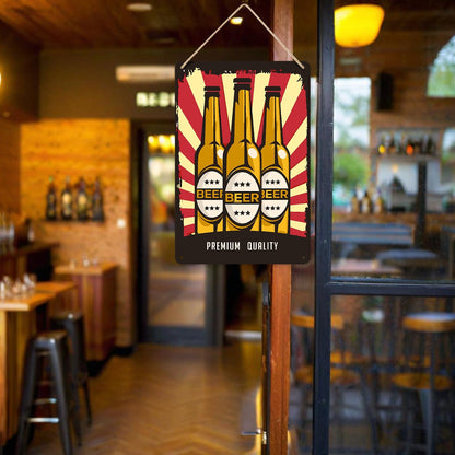 ColourMost™ Metal Bar/Posters Art Paint By Numbers- Premium Beer Trio #2 (20x30cm /7.8"x11.8"）