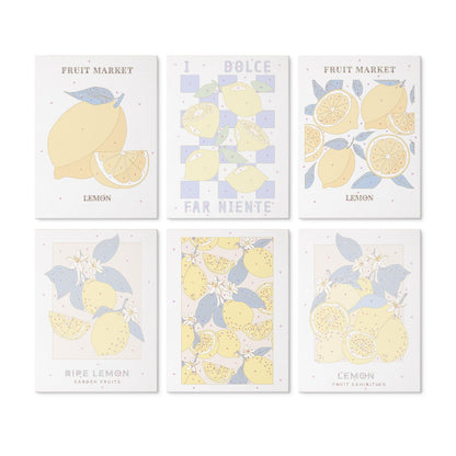 Mini Paint by Numbers Kit - Lemon Dolce ｜6 Canvas Panels