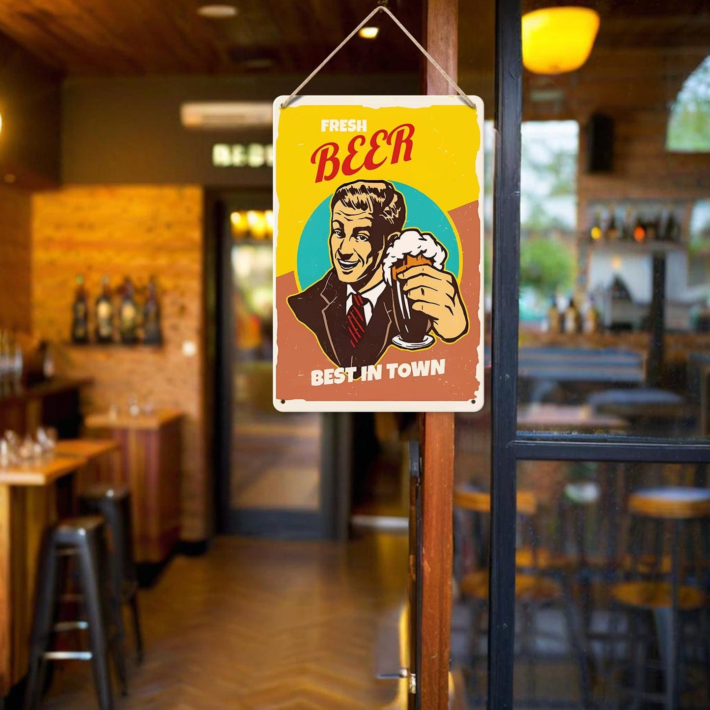 ColourMost™ Metal Bar/Posters Art Paint By Numbers- Fresh Beer, Best in Town #05 (20x30cm /7.8"x11.8"）
