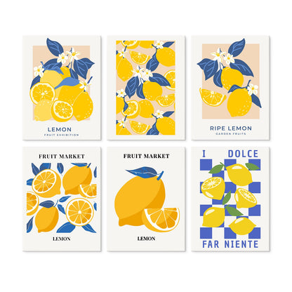 Mini Paint by Numbers Kit - Lemon Dolce ｜6 Canvas Panels