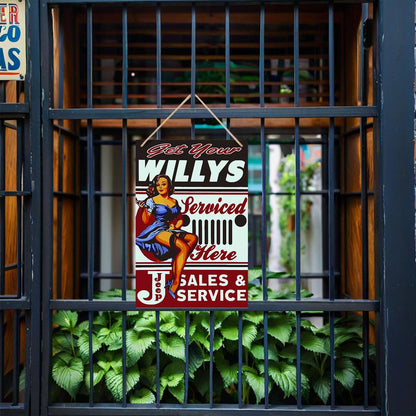 ColourMost™ Metal Bar/Posters Art Paint By Numbers- Get Your Willys Serviced #21 (20x30cm /7.8"x11.8"）