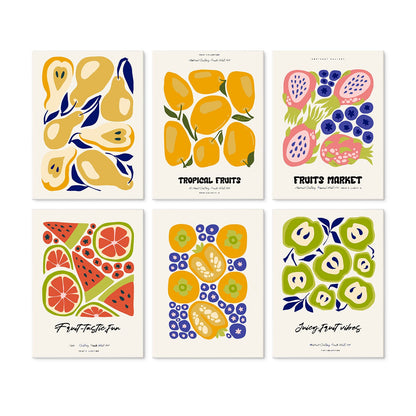 Mini Paint by Numbers Kit – Fruity Vibes | 6 Canvas Panels