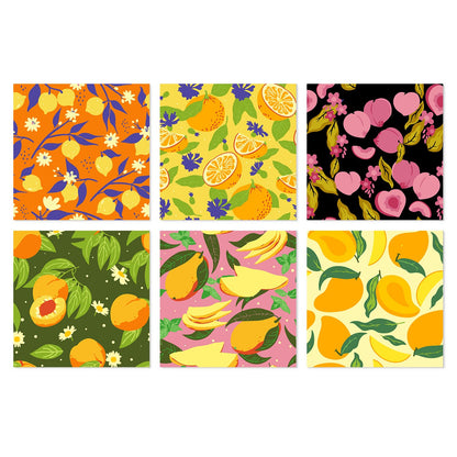 Mini Paint by Numbers Kit - Fruitful Blooms ｜6 Canvas Panels