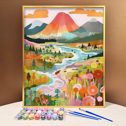 "Colorful Yellowstone" Series by ColourMost™ #17 - 'Mingle' | Original Paint by Numbers (16"x20" / 40x50cm) | Also ship to UK, CA, AU, and NZ