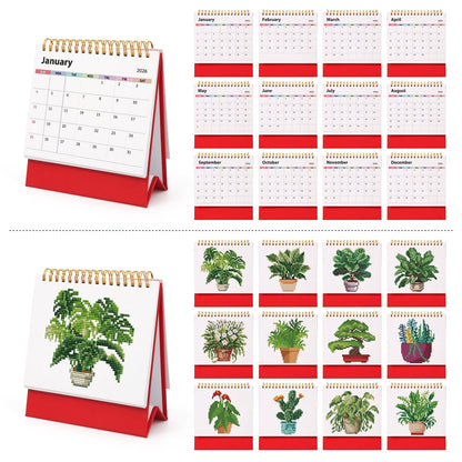 ColourMost™ 2026 Desk Calendar Series – Plants /Diamond Painting(17cm x 15cm)