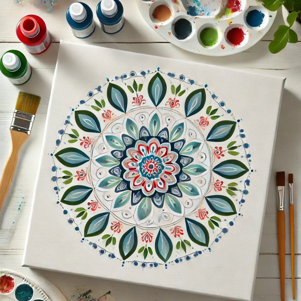 "Serenity Mandalas" Series by ColourMost™ #07 | Original Paint by Numbers (16"x16" / 40x40cm)