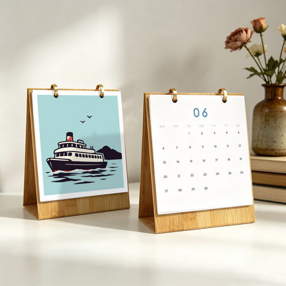 ColourMost™ 2027 Desk Calendar Series –  On the Move /Paint by Numbers(18.2cm x 22.5cm)