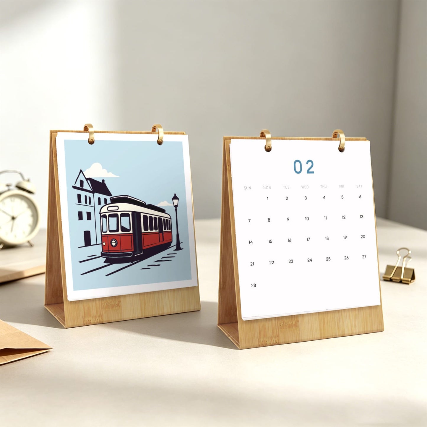 ColourMost™ 2027 Desk Calendar Series –  On the Move /Paint by Numbers(18.2cm x 22.5cm)