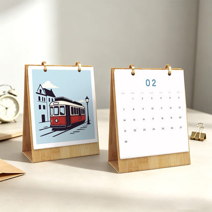 ColourMost™ 2027 Desk Calendar Series –  On the Move /Paint by Numbers(18.2cm x 22.5cm)