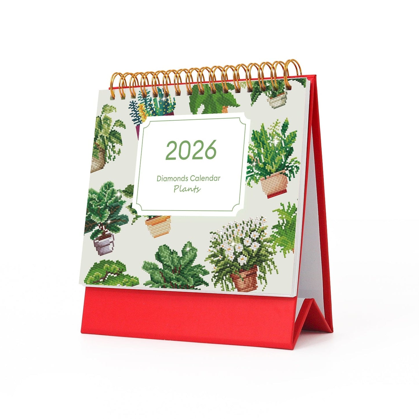 ColourMost™ 2026 Desk Calendar Series – Plants /Diamond Painting(17cm x 15cm)