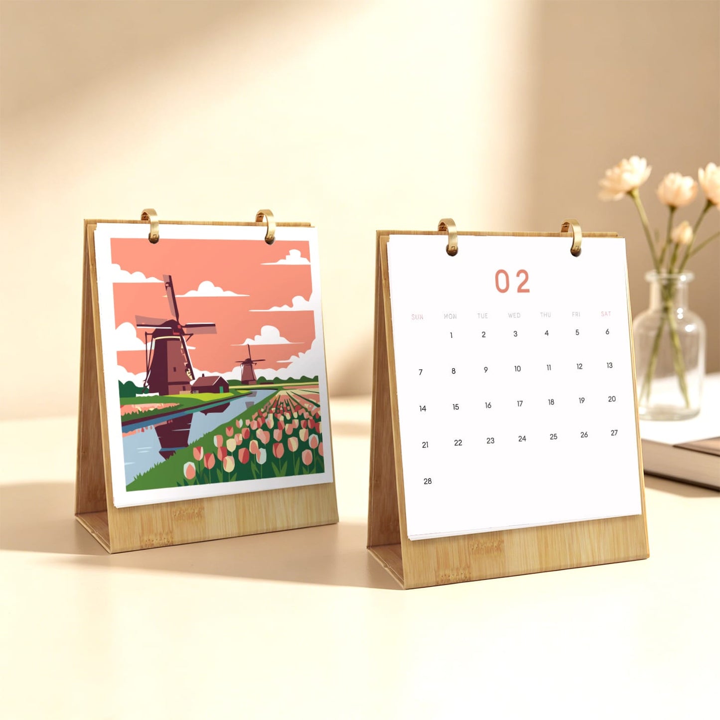 ColourMost™ 2027 Desk Calendar Series –  Wanderlust /Paint by Numbers(18.2cm x 22.5cm)