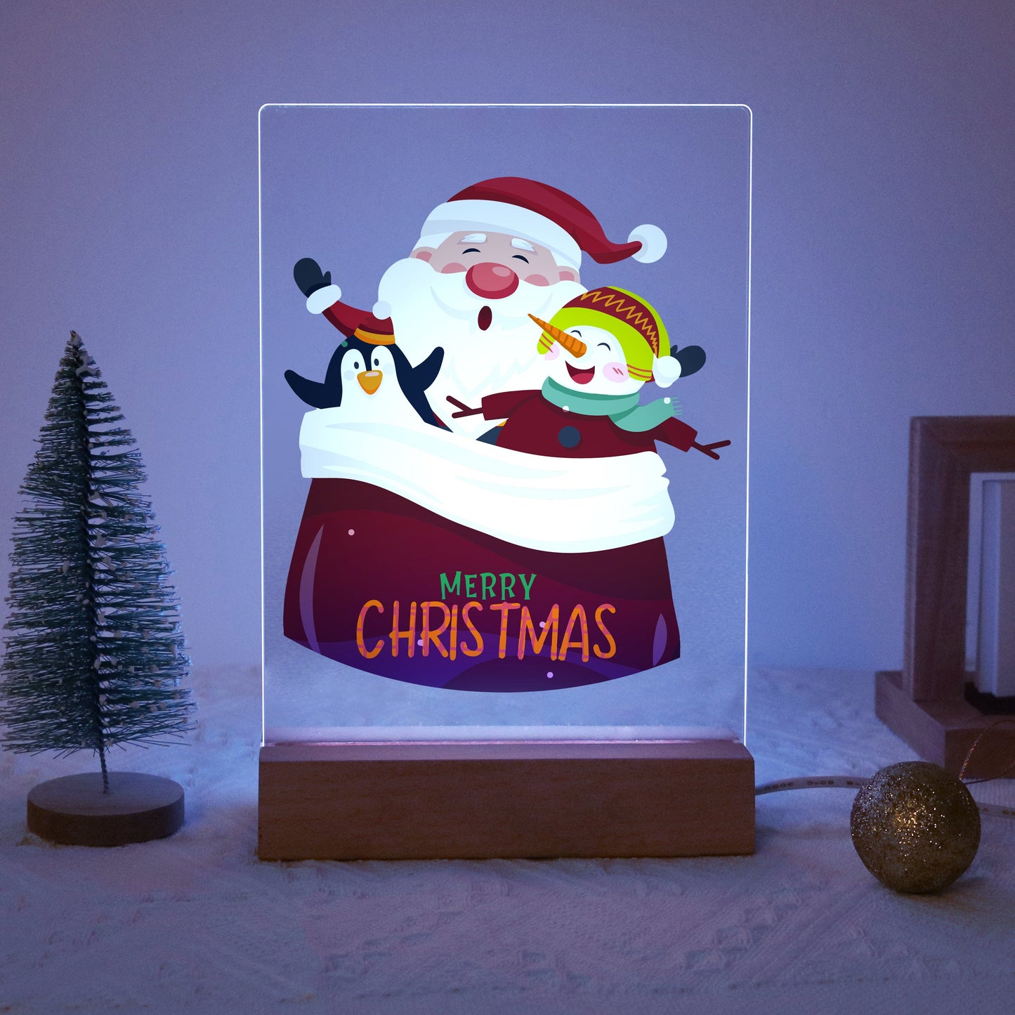 ColourMost™ LED Paint by Numbers Series #03: 'Santa, Snowman & Penguin' (6"x8" / 15x20cm)