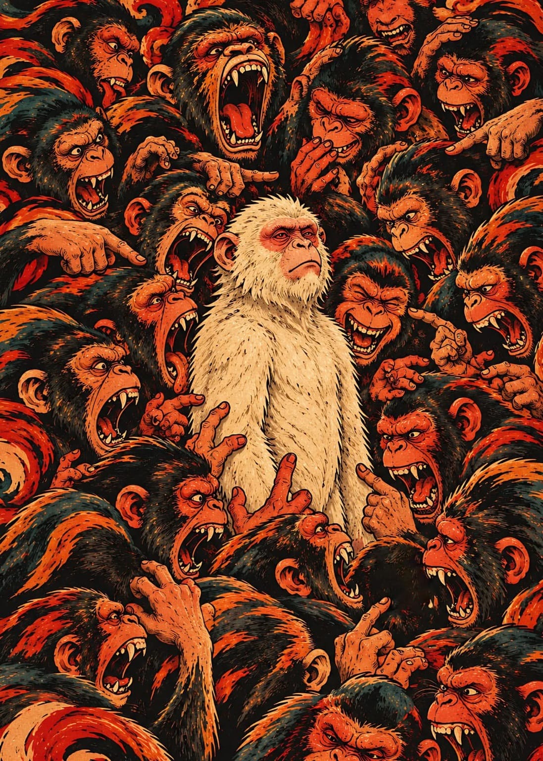 Unbothered White Monkey | Paint by Numbers (16"x20" / 40x50cm)