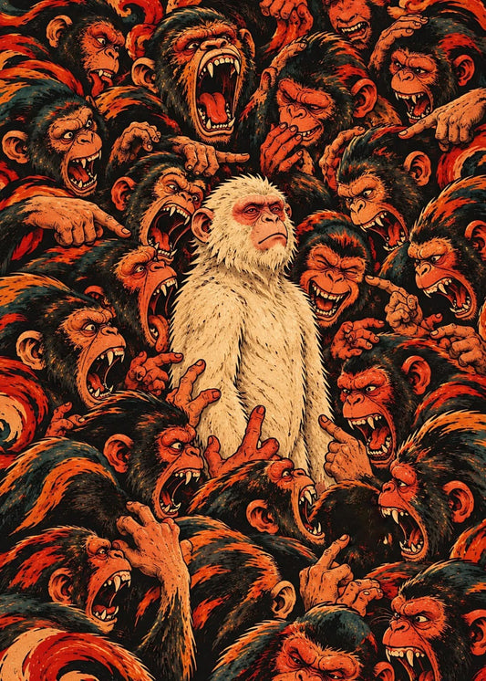 Unbothered White Monkey | Paint by Numbers (16"x20" / 40x50cm)