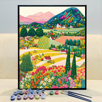 ColourMost™ DIY Painting By Numbers - 'Vibrant Valley Mountain' (16"x20") | Also ship to UK, CA, AU, and NZ