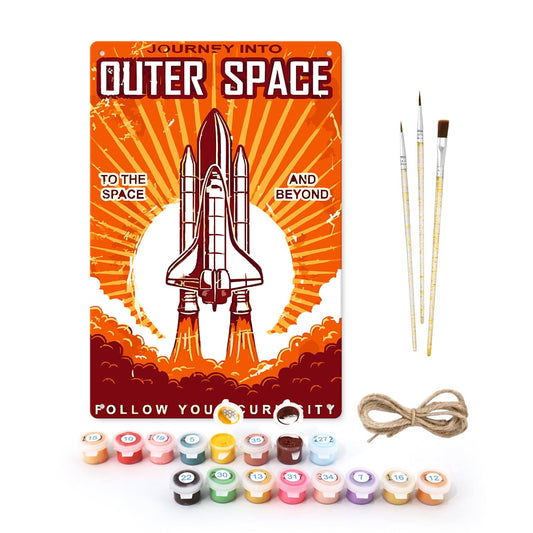 ColourMost™ Metal Bar/Posters Art Paint By Numbers- Journey Into Outer Space #15 (20x30cm /7.8"x11.8"）
