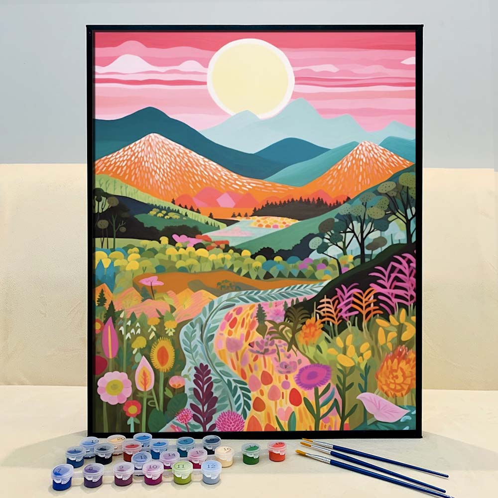 【Valentine's Day Sale】 Colorful Mountains Series by ColourMost™ #01 -  'Susurrus' | Original Paint by Numbers (16x20 / 40x50cm) | Also ship to  UK