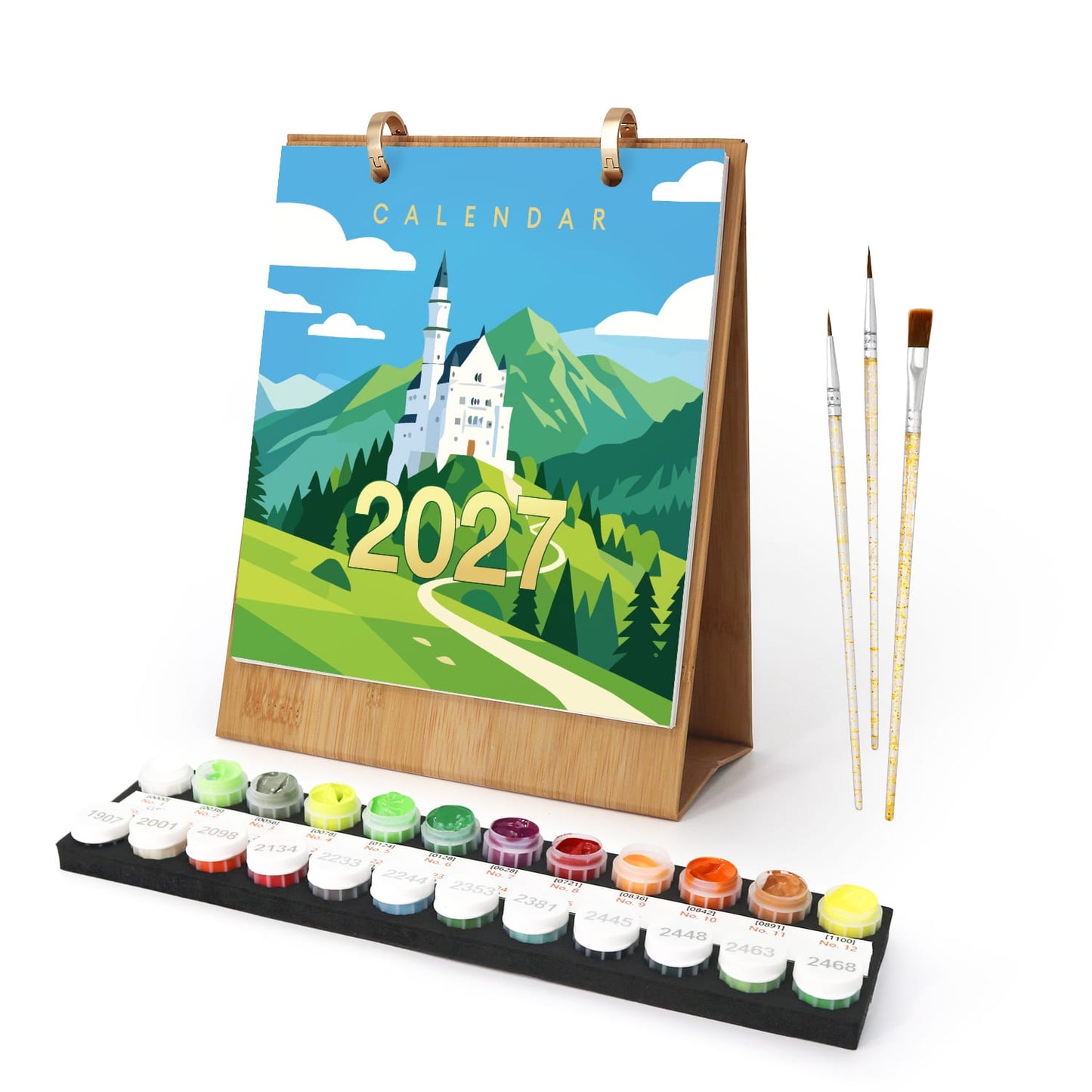 ColourMost™ 2027 Desk Calendar Series –  Wanderlust /Paint by Numbers(18.2cm x 22.5cm)