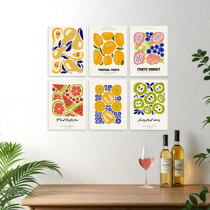 Mini Paint by Numbers Kit – Fruity Vibes | 6 Canvas Panels