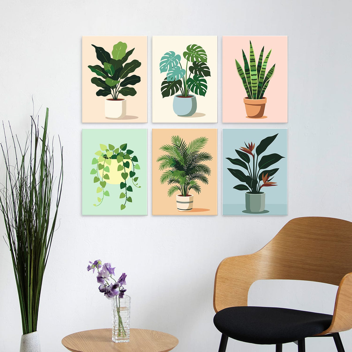 Mini Paint by Numbers Kit - Green Haven ｜6 Canvas Panels