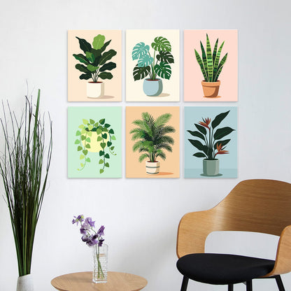 Mini Paint by Numbers Kit - Green Haven ｜6 Canvas Panels