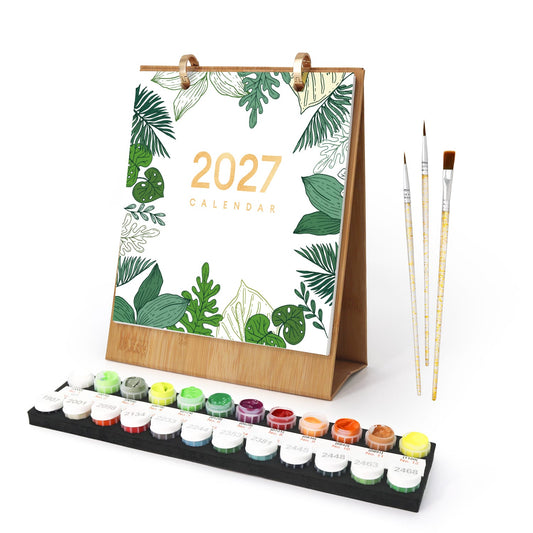 ColourMost™ 2027 Desk Calendar Series –  Plants /Paint by Numbers(18.2cm x 22.5cm)