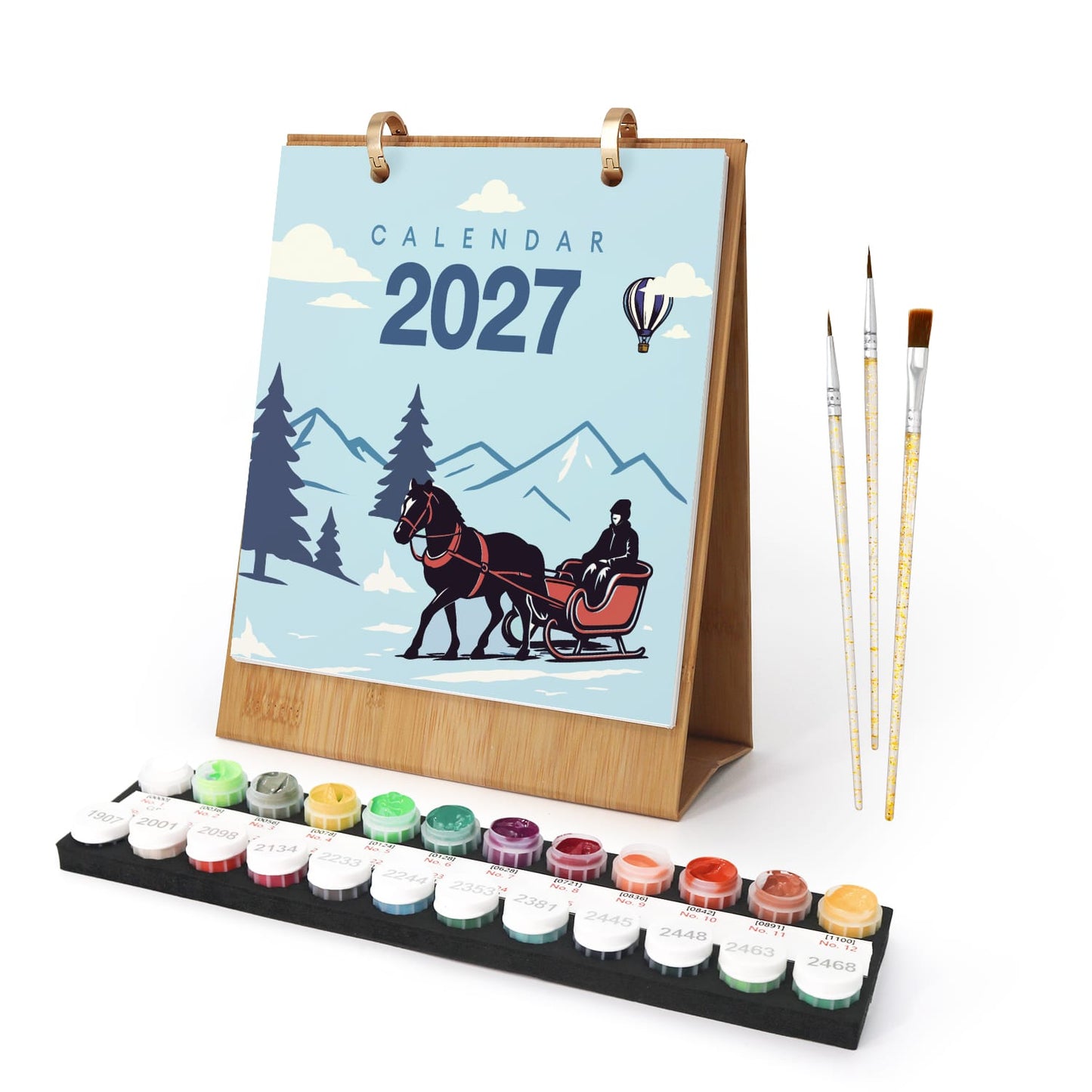 ColourMost™ 2027 Desk Calendar Series –  On the Move /Paint by Numbers(18.2cm x 22.5cm)