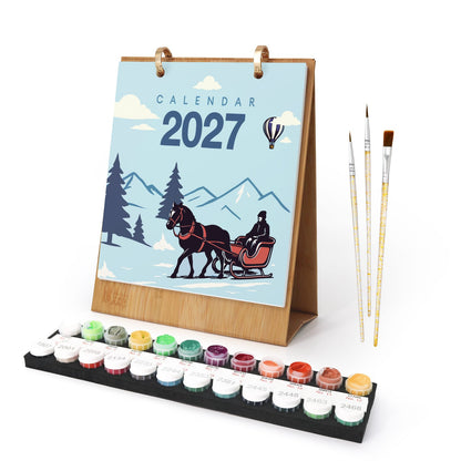 ColourMost™ 2027 Desk Calendar Series –  On the Move /Paint by Numbers(18.2cm x 22.5cm)