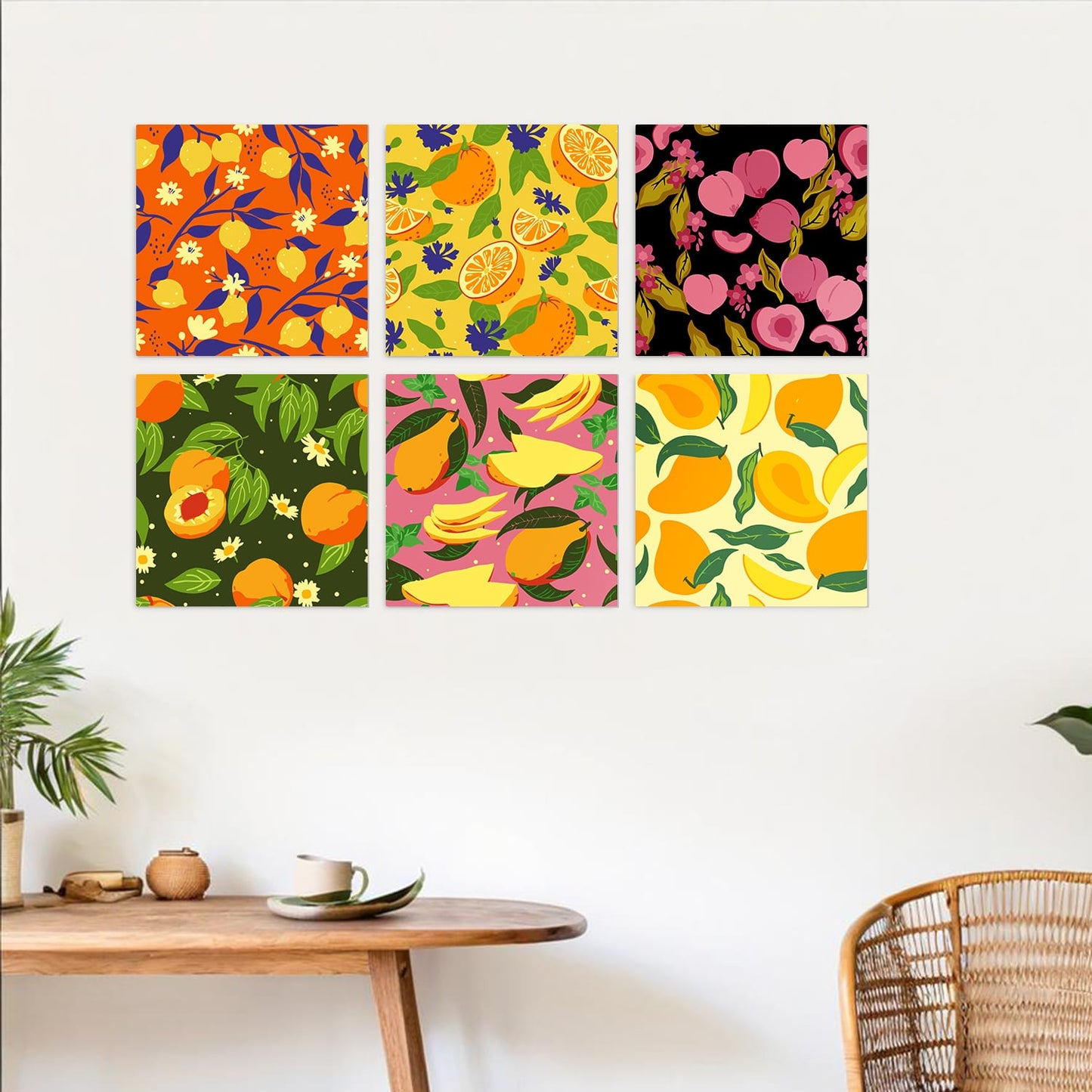 Mini Paint by Numbers Kit - Fruitful Blooms ｜6 Canvas Panels