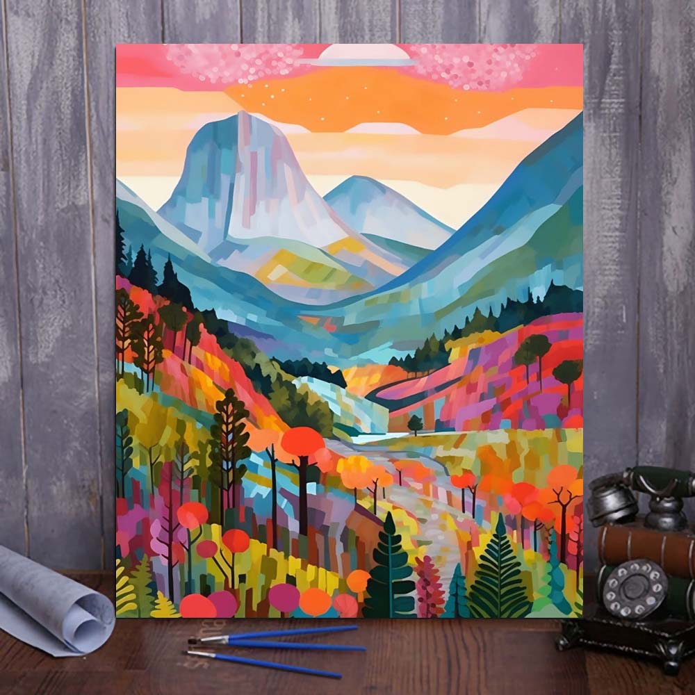 "Colorful Yosemite" Series by ColourMost™ #02 on El Capitan - 'Verve' | Original Paint by Numbers