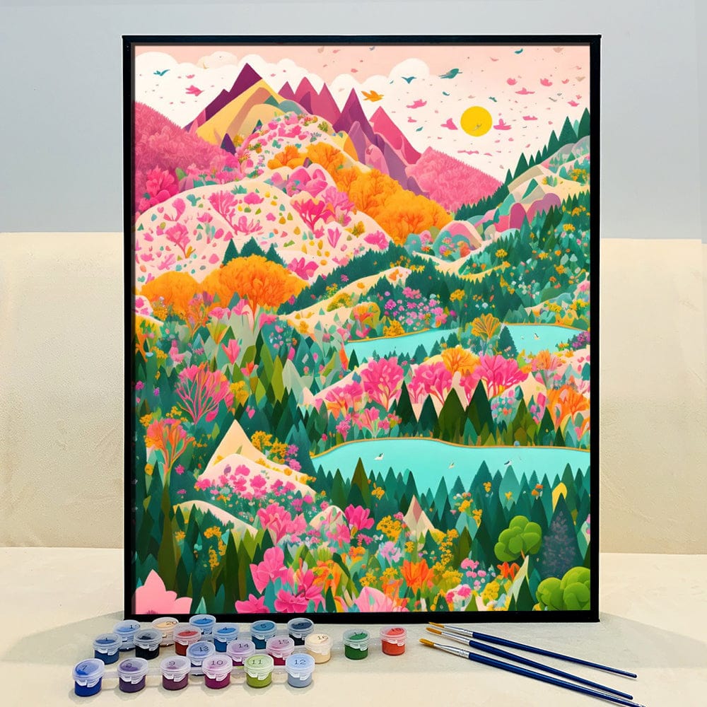 Colorful Mountains Series  Paint by Numbers Kit – Colourmost