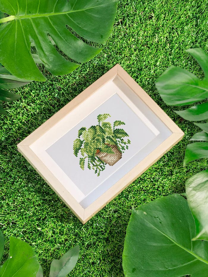 ColourMost™ Mini Diamond Painting Series #12: 'Green Plants 2' - Frameless 12-in-1 Set (6"x7" / 15x18cm)