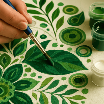 "Serenity Mandalas" Series - Botanical P12#29 | Original Paint by Numbers (40×40cm)